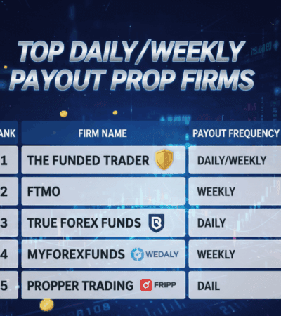 Top 10 Daily/Weekly Payout Prop Firms for Traders in 2025