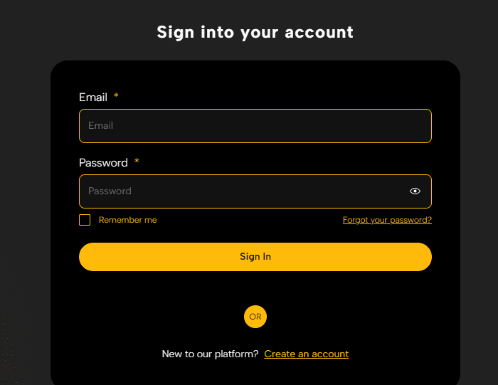 Click on “Sign Up” or “Get Started”