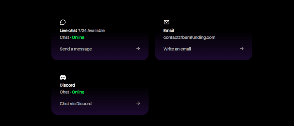 BEM Funding Customer Support